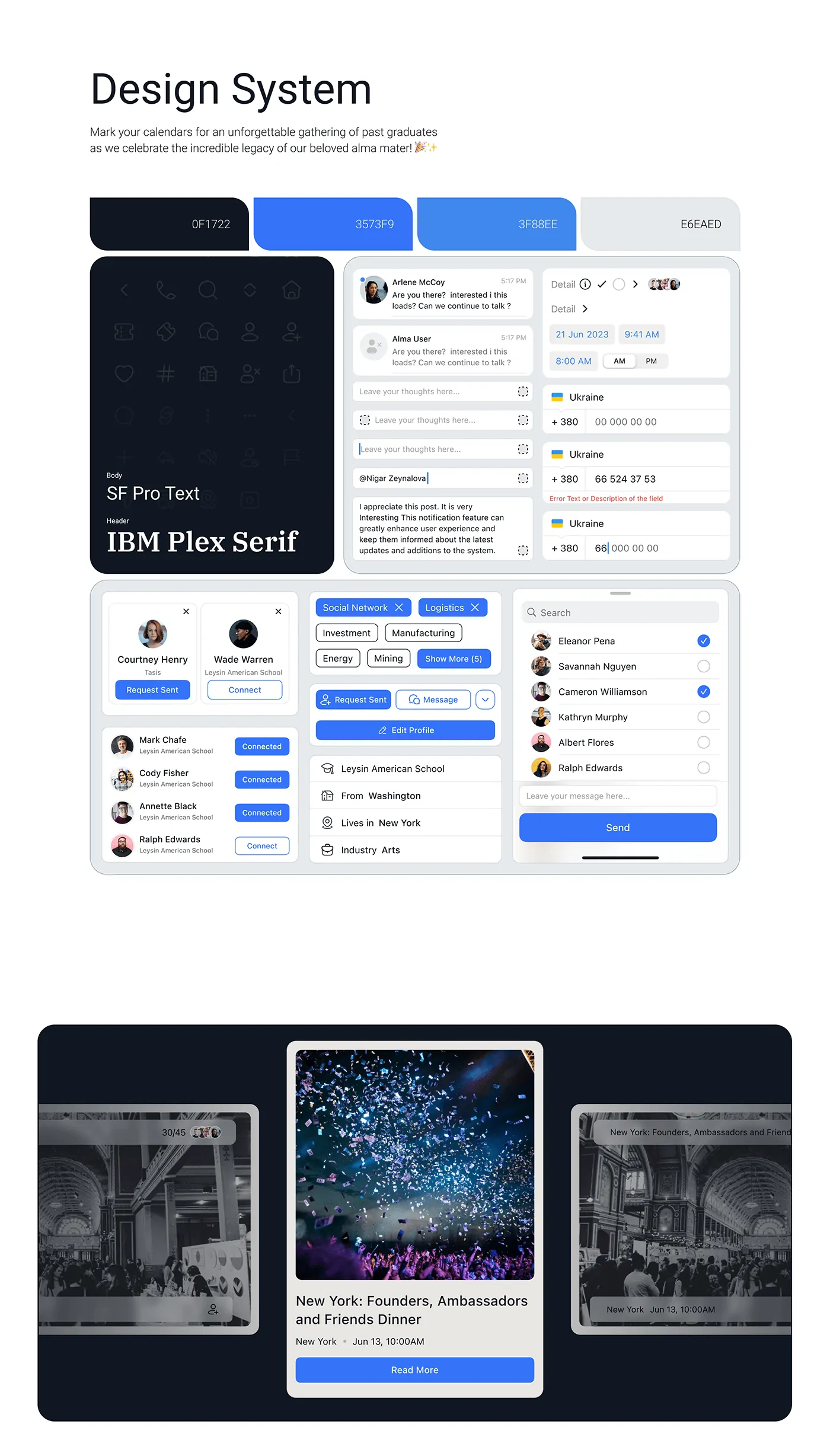 Design system: colours, typography and components